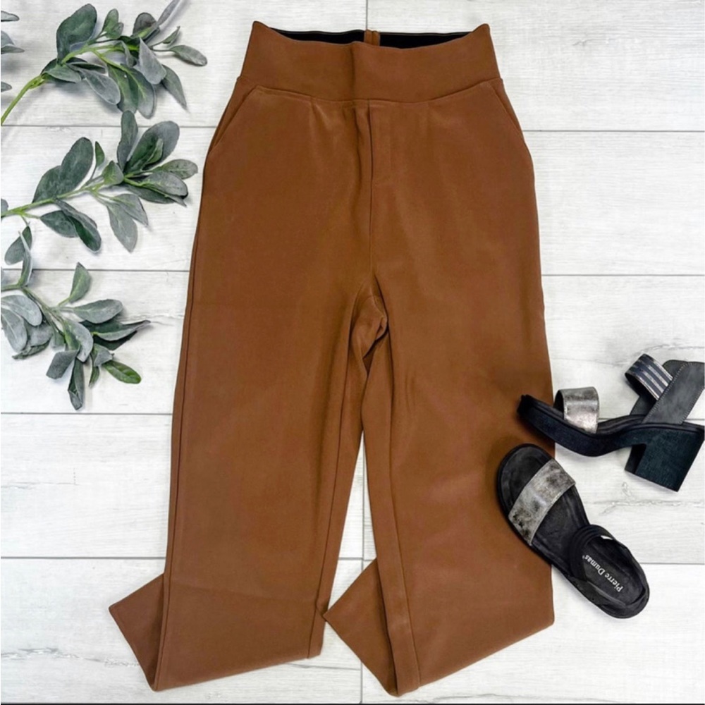 Zenana pull on dress pants- dark camel